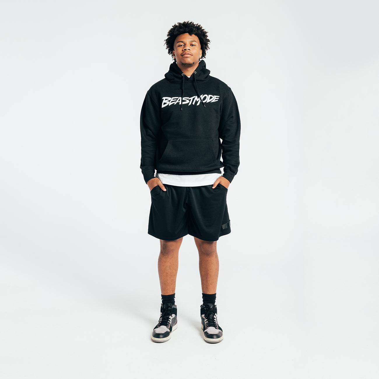 Men´s Beast Mode Black Baked Logo Pullover Hoodie メンズ-