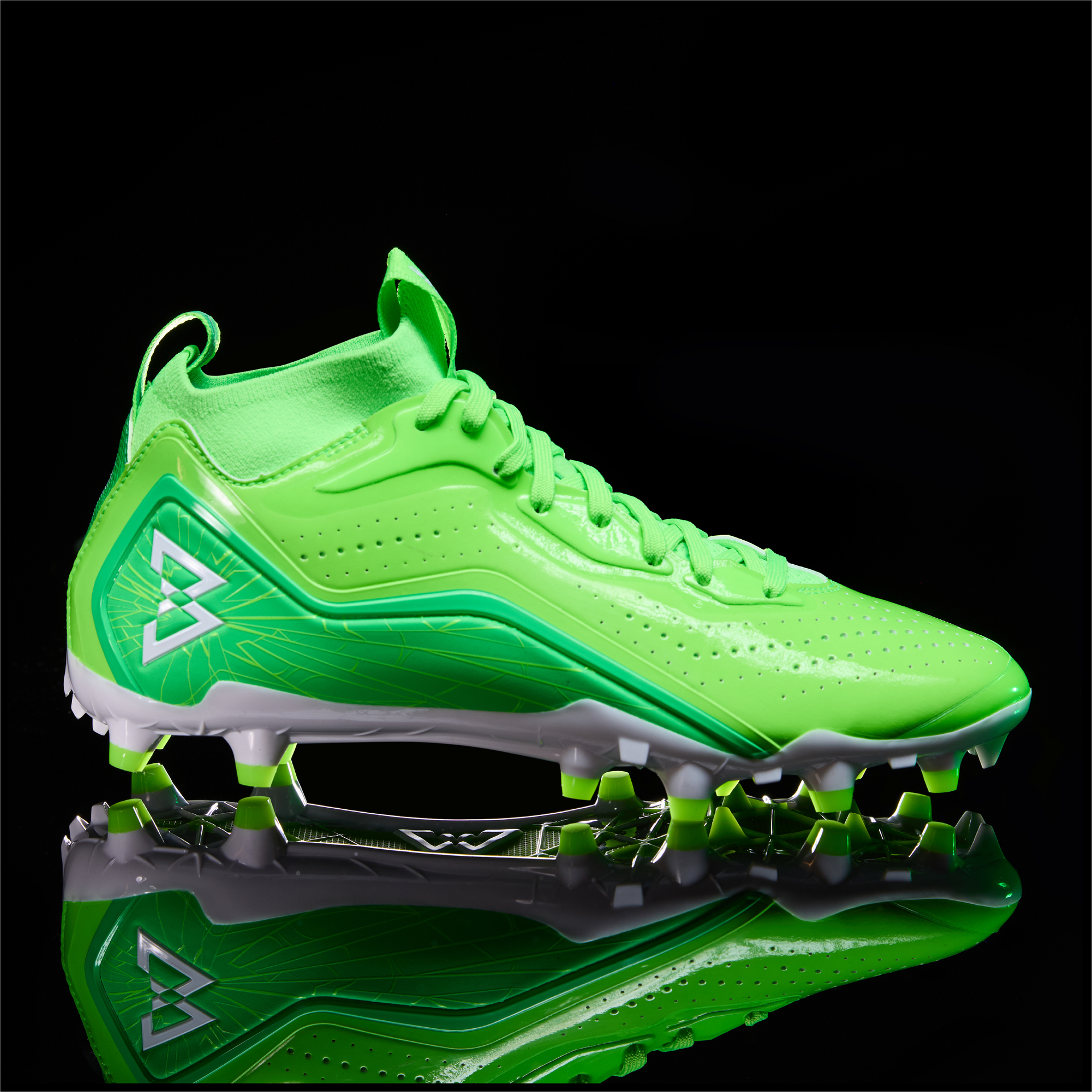 All green 2025 football cleats